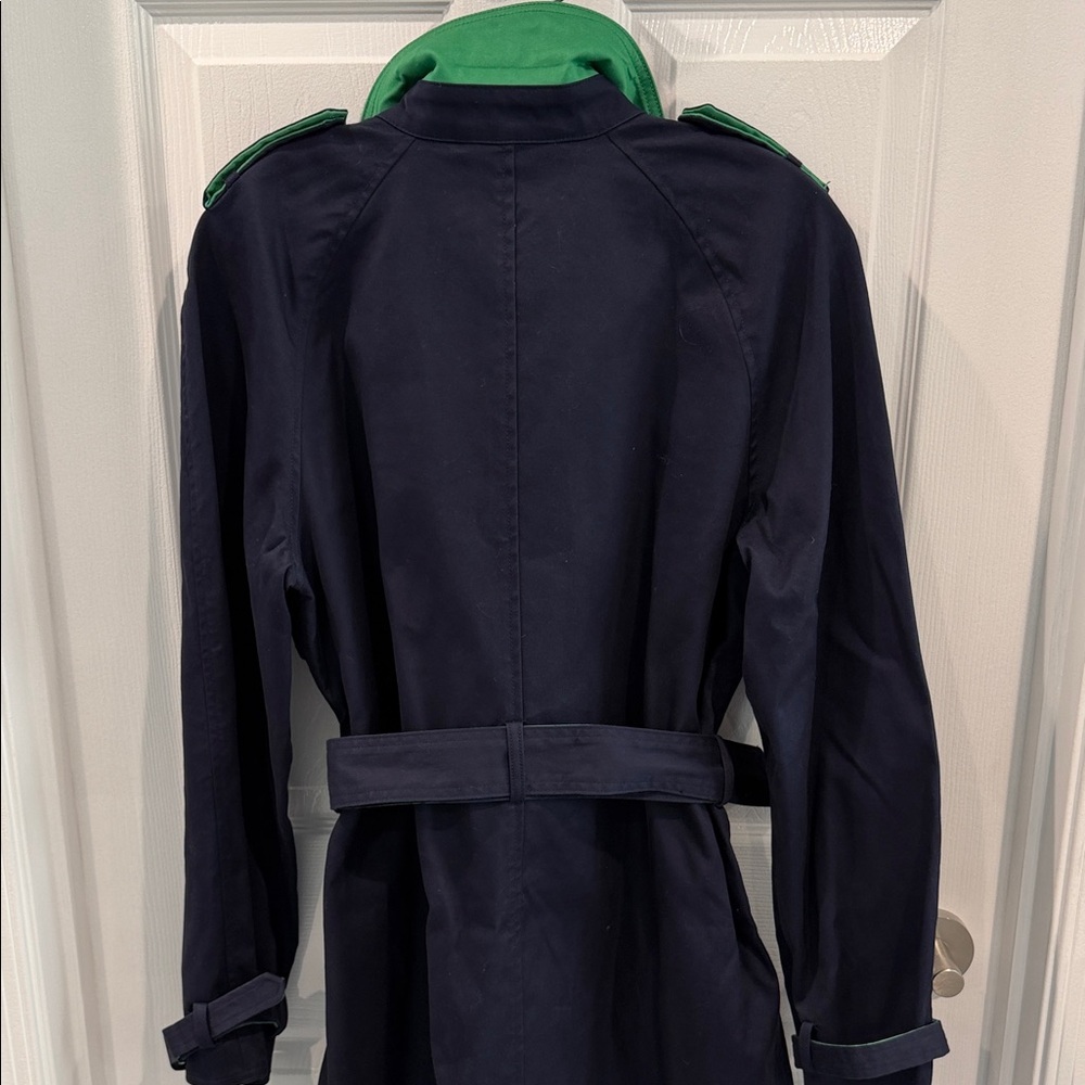 3.1 Phillip Lim for Target Navy Trench Coat with Green Accents - Picture 5 of 5